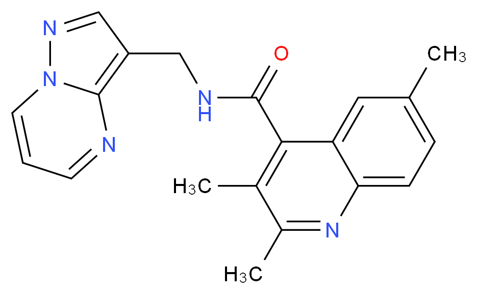 2,3,6-trimethyl-N-(pyrazolo[1,5-a]pyrimidin-3-ylmethyl)-4-quinolinecarboxamide_Molecular_structure_CAS_)