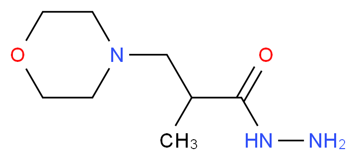 2-Methyl-3-morpholin-4-ylpropanohydrazide_Molecular_structure_CAS_155219-09-3)