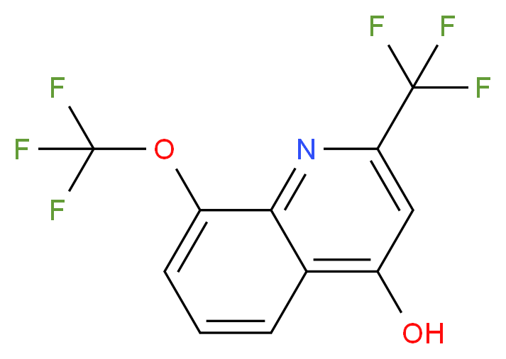 4-Hydroxy-8-(trifluoromethoxy)-2-(trifluoromethyl)quinoline 97%_Molecular_structure_CAS_)