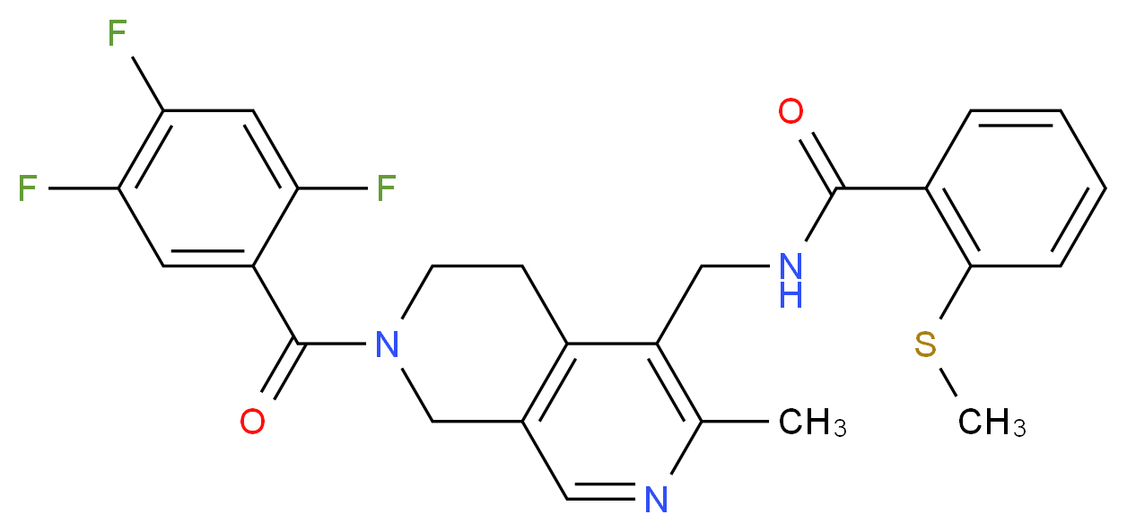 2-(methylthio)-N-{[3-methyl-7-(2,4,5-trifluorobenzoyl)-5,6,7,8-tetrahydro-2,7-naphthyridin-4-yl]methyl}benzamide_Molecular_structure_CAS_)