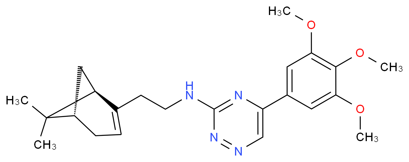 N-{2-[(1R,5S)-6,6-dimethylbicyclo[3.1.1]hept-2-en-2-yl]ethyl}-5-(3,4,5-trimethoxyphenyl)-1,2,4-triazin-3-amine_Molecular_structure_CAS_)