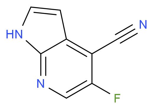 5-Fluoro-1H-pyrrolo[2,3-b]pyridine-4-carbonitrile_Molecular_structure_CAS_)