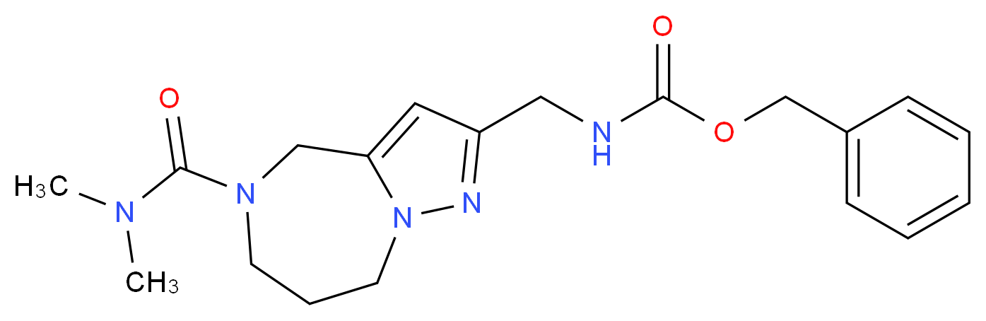 benzyl ({5-[(dimethylamino)carbonyl]-5,6,7,8-tetrahydro-4H-pyrazolo[1,5-a][1,4]diazepin-2-yl}methyl)carbamate_Molecular_structure_CAS_)