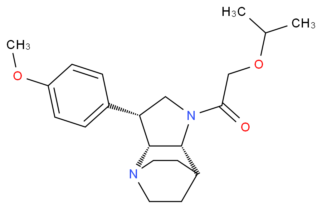 (3R*,3aR*,7aR*)-1-(isopropoxyacetyl)-3-(4-methoxyphenyl)octahydro-4,7-ethanopyrrolo[3,2-b]pyridine_Molecular_structure_CAS_)