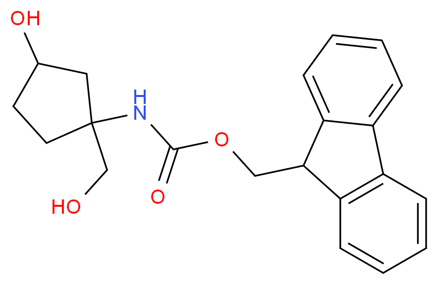 (3-HYDROXY-1-HYDROXYMETHYL-CYCLOPENTYL)-CARBAMIC ACID 9H-FLUOREN-9-YLMETHYL ESTER_Molecular_structure_CAS_)