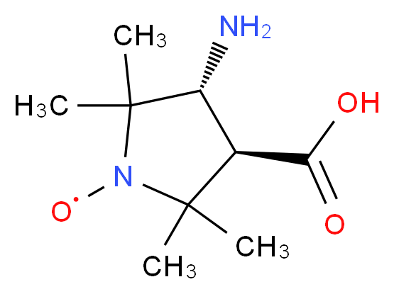 rac trans-3-Amino-1-oxyl-2,2,5,5-tetramethylpyrrolidine-4-carboxylic Acid_Molecular_structure_CAS_15871-58-6)