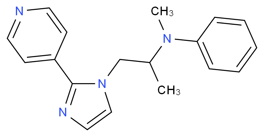 N-methyl-N-[1-methyl-2-(2-pyridin-4-yl-1H-imidazol-1-yl)ethyl]aniline_Molecular_structure_CAS_)