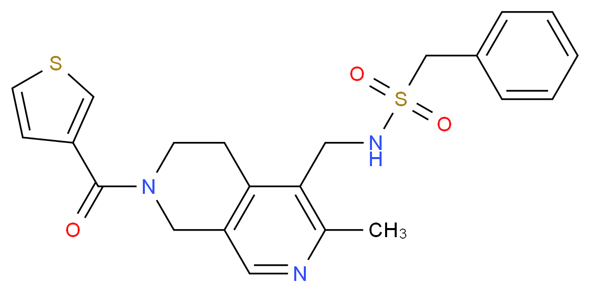 N-{[3-methyl-7-(3-thienylcarbonyl)-5,6,7,8-tetrahydro-2,7-naphthyridin-4-yl]methyl}-1-phenylmethanesulfonamide_Molecular_structure_CAS_)