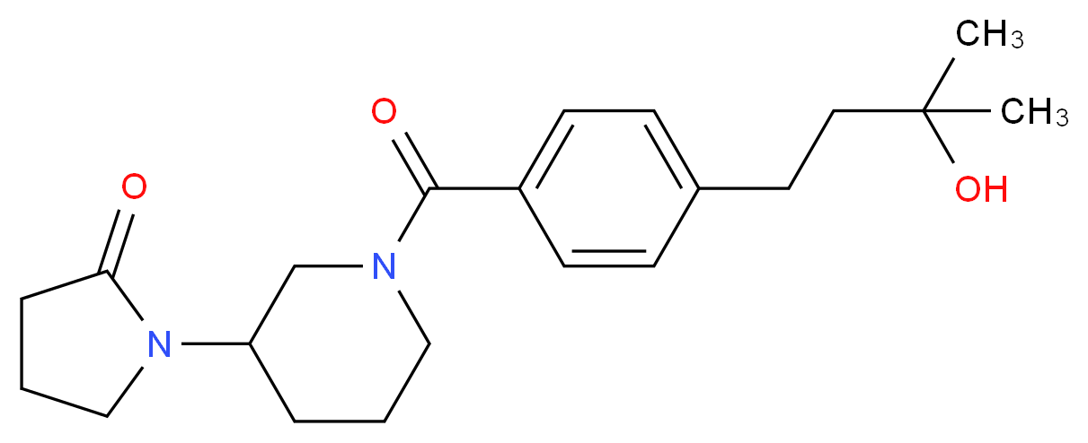 1-{1-[4-(3-hydroxy-3-methylbutyl)benzoyl]-3-piperidinyl}-2-pyrrolidinone_Molecular_structure_CAS_)
