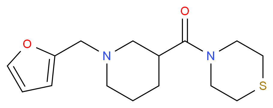 4-{[1-(2-furylmethyl)-3-piperidinyl]carbonyl}thiomorpholine_Molecular_structure_CAS_)