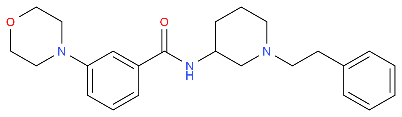 3-(4-morpholinyl)-N-[1-(2-phenylethyl)-3-piperidinyl]benzamide_Molecular_structure_CAS_)