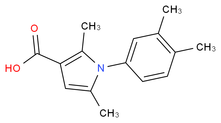 1-(3,4-dimethylphenyl)-2,5-dimethyl-1H-pyrrole-3-carboxylic acid_Molecular_structure_CAS_)