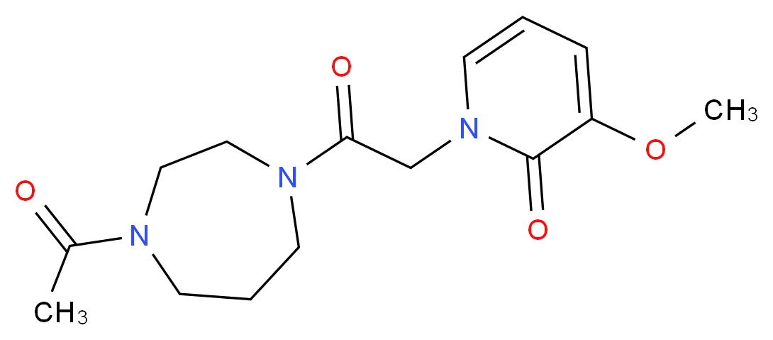 1-[2-(4-acetyl-1,4-diazepan-1-yl)-2-oxoethyl]-3-methoxypyridin-2(1H)-one_Molecular_structure_CAS_)