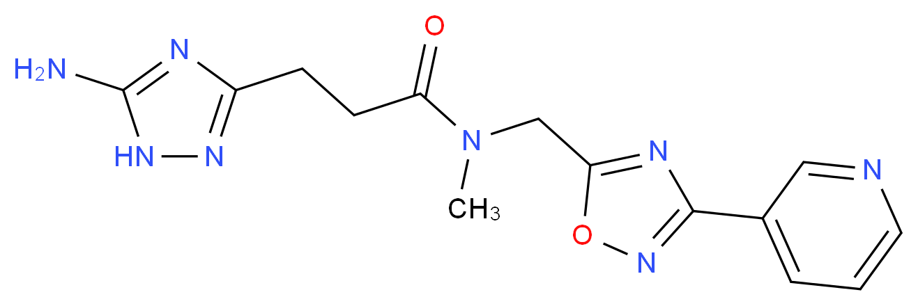3-(5-amino-1H-1,2,4-triazol-3-yl)-N-methyl-N-{[3-(3-pyridinyl)-1,2,4-oxadiazol-5-yl]methyl}propanamide_Molecular_structure_CAS_)