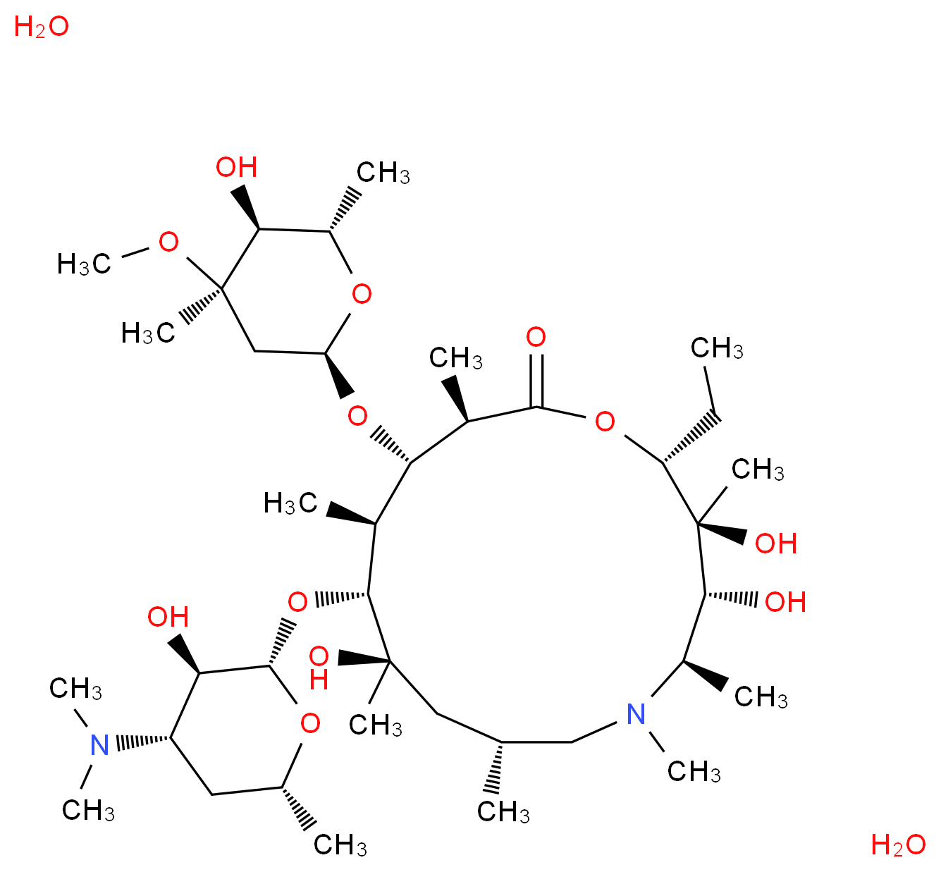 Azithromycin dihydrate_Molecular_structure_CAS_117772-70-0)