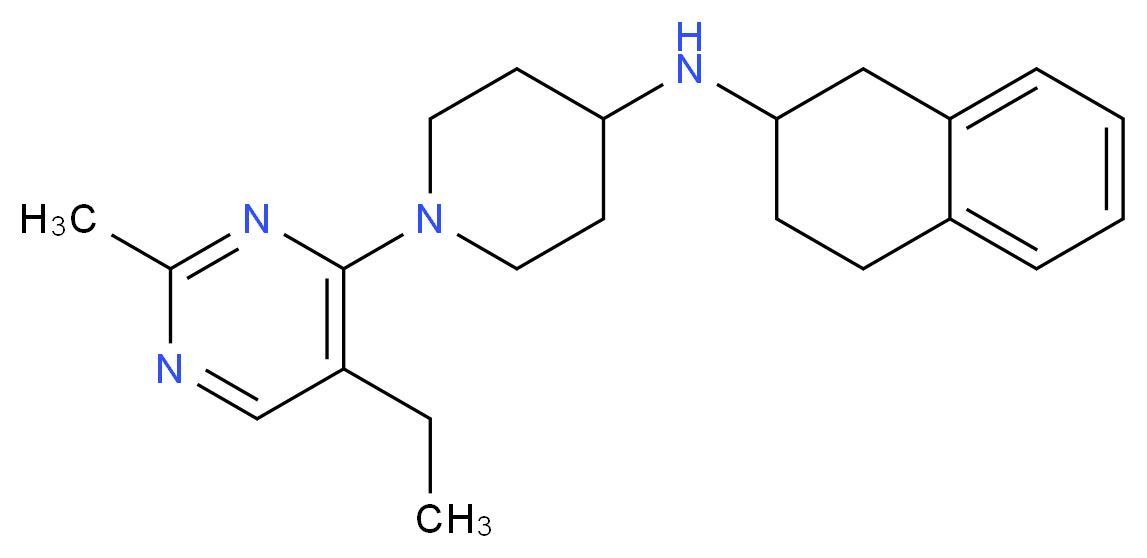 1-(5-ethyl-2-methylpyrimidin-4-yl)-N-(1,2,3,4-tetrahydronaphthalen-2-yl)piperidin-4-amine_Molecular_structure_CAS_)