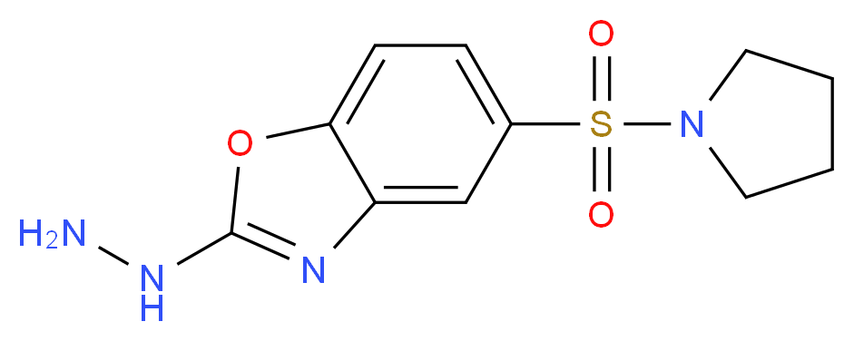 2-hydrazino-5-(pyrrolidin-1-ylsulfonyl)-1,3-benzoxazole_Molecular_structure_CAS_)