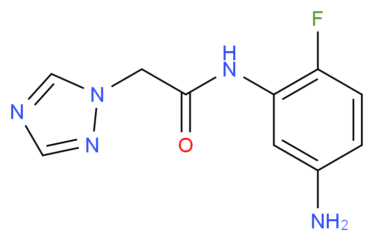N-(5-amino-2-fluorophenyl)-2-(1H-1,2,4-triazol-1-yl)acetamide_Molecular_structure_CAS_)