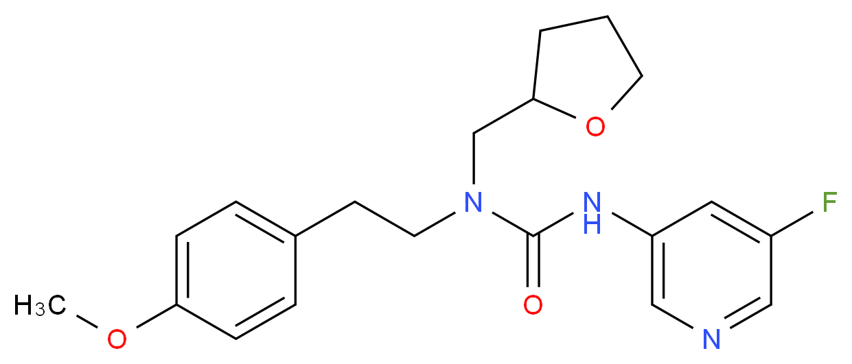 N'-(5-fluoropyridin-3-yl)-N-[2-(4-methoxyphenyl)ethyl]-N-(tetrahydrofuran-2-ylmethyl)urea_Molecular_structure_CAS_)