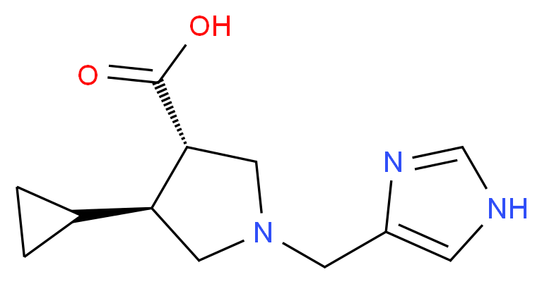 (3S*,4S*)-4-cyclopropyl-1-(1H-imidazol-4-ylmethyl)-3-pyrrolidinecarboxylic acid_Molecular_structure_CAS_)