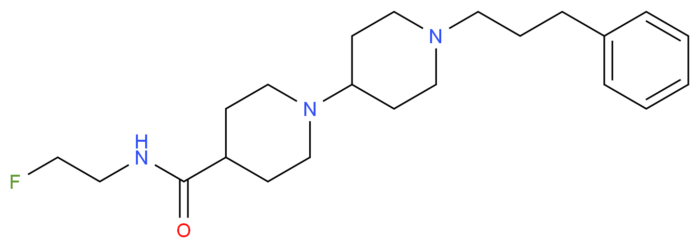 N-(2-fluoroethyl)-1'-(3-phenylpropyl)-1,4'-bipiperidine-4-carboxamide_Molecular_structure_CAS_)