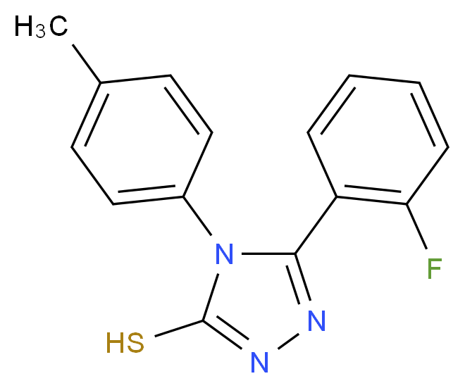 5-(2-Fluoro-phenyl)-4-p-tolyl-4H-[1,2,4]triazole-3-thiol_Molecular_structure_CAS_)