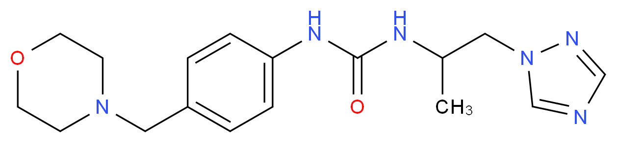 N-[1-methyl-2-(1H-1,2,4-triazol-1-yl)ethyl]-N'-[4-(morpholin-4-ylmethyl)phenyl]urea_Molecular_structure_CAS_)