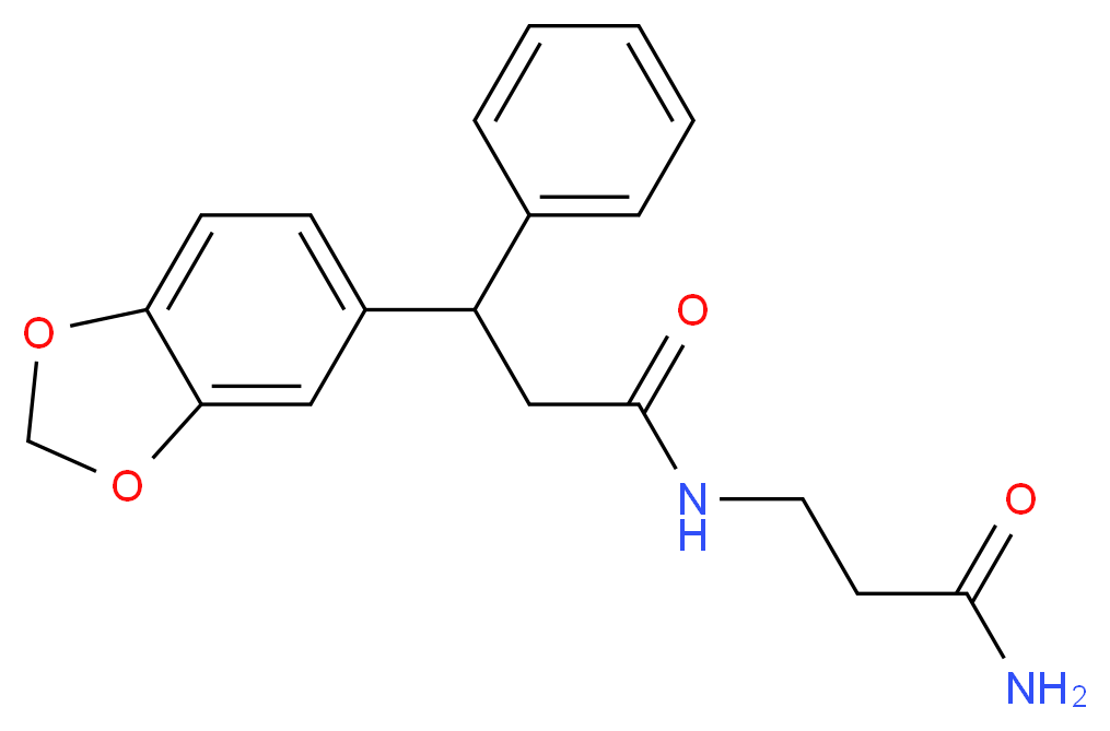 N~3~-[3-(1,3-benzodioxol-5-yl)-3-phenylpropanoyl]-beta-alaninamide_Molecular_structure_CAS_)