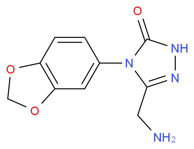 5-(aminomethyl)-4-(1,3-benzodioxol-5-yl)-2,4-dihydro-3H-1,2,4-triazol-3-one_Molecular_structure_CAS_)