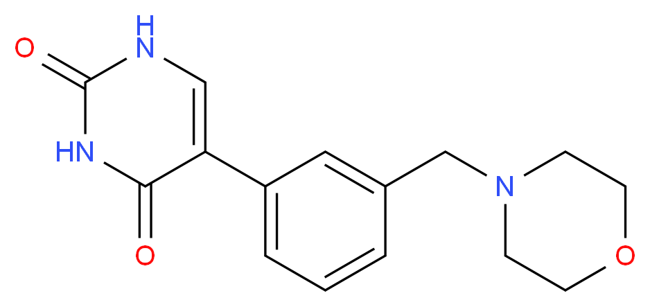 5-[3-(morpholin-4-ylmethyl)phenyl]pyrimidine-2,4(1H,3H)-dione_Molecular_structure_CAS_)