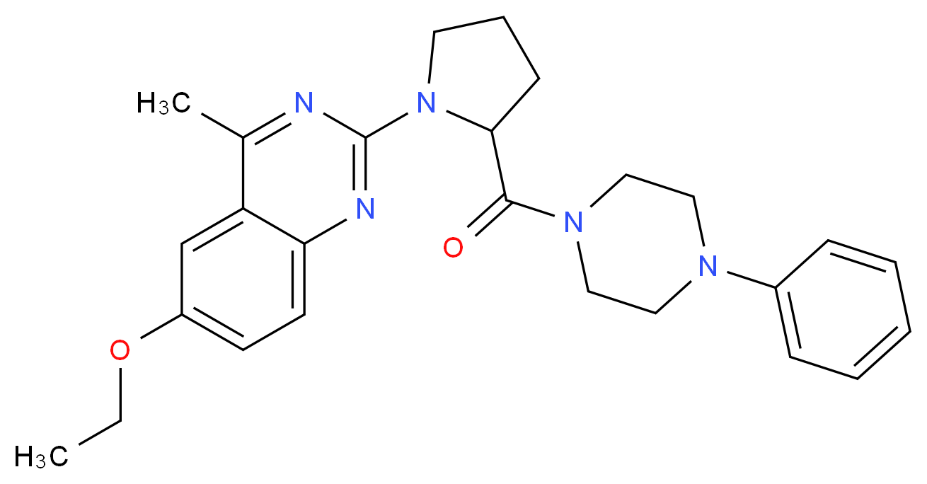 6-ethoxy-4-methyl-2-{2-[(4-phenyl-1-piperazinyl)carbonyl]-1-pyrrolidinyl}quinazoline_Molecular_structure_CAS_)