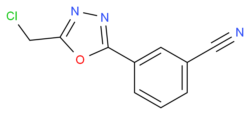 3-[5-(chloromethyl)-1,3,4-oxadiazol-2-yl]benzonitrile_Molecular_structure_CAS_)