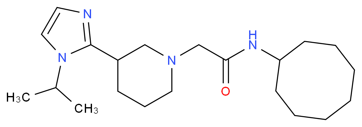 N-cyclooctyl-2-[3-(1-isopropyl-1H-imidazol-2-yl)-1-piperidinyl]acetamide_Molecular_structure_CAS_)