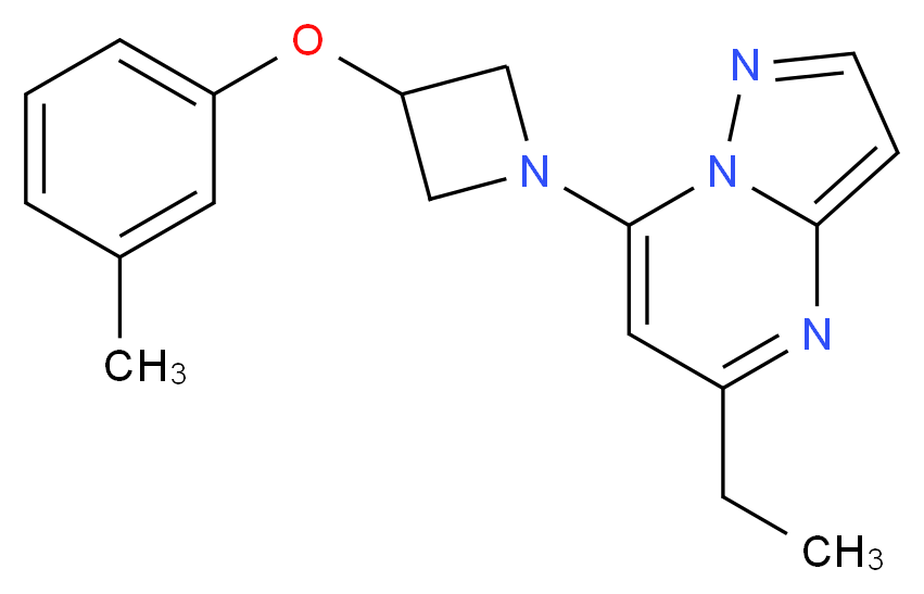 5-ethyl-7-[3-(3-methylphenoxy)-1-azetidinyl]pyrazolo[1,5-a]pyrimidine_Molecular_structure_CAS_)