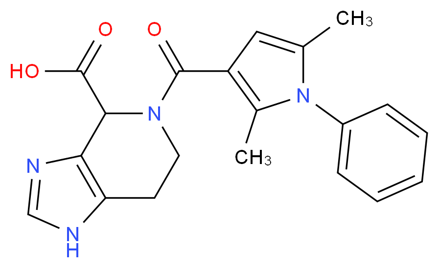 5-[(2,5-dimethyl-1-phenyl-1H-pyrrol-3-yl)carbonyl]-4,5,6,7-tetrahydro-1H-imidazo[4,5-c]pyridine-4-carboxylic acid_Molecular_structure_CAS_)