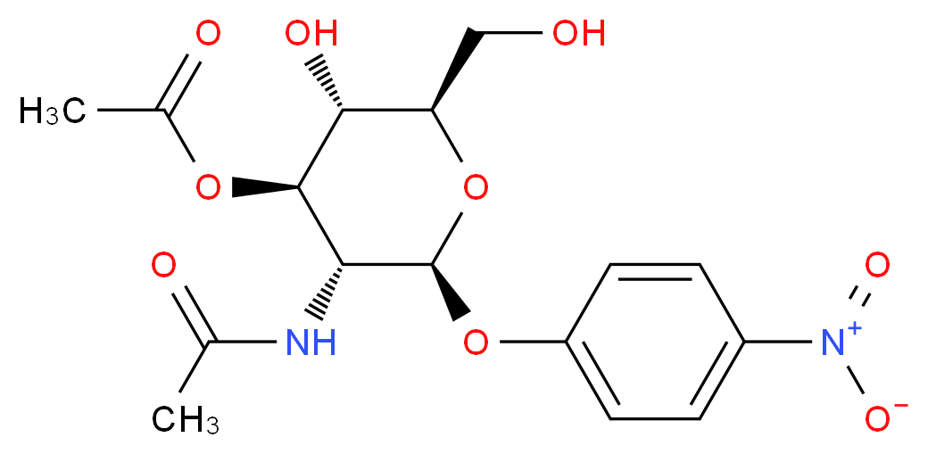 p-Nitrophenyl 2-Acetamido-2-deoxy-3-O-acetyl-β-D-glucopyranoside_Molecular_structure_CAS_23262-57-9)