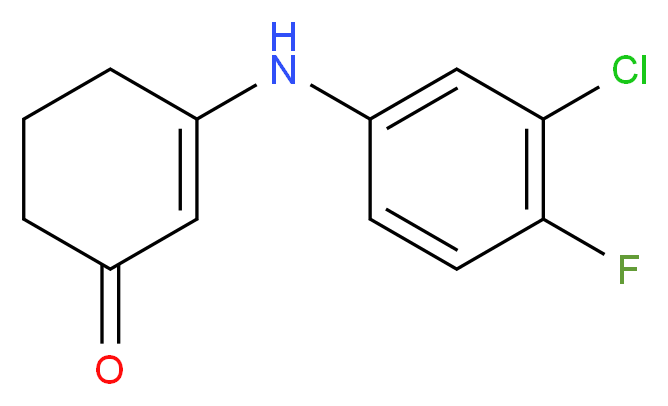 3-[(3-Chloro-4-fluorophenyl)amino]-cyclohex-2-en-1-one_Molecular_structure_CAS_)