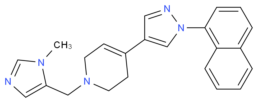 1-[(1-methyl-1H-imidazol-5-yl)methyl]-4-[1-(1-naphthyl)-1H-pyrazol-4-yl]-1,2,3,6-tetrahydropyridine_Molecular_structure_CAS_)