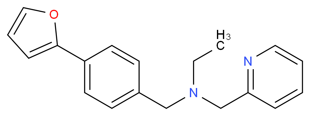 N-[4-(2-furyl)benzyl]-N-(pyridin-2-ylmethyl)ethanamine_Molecular_structure_CAS_)