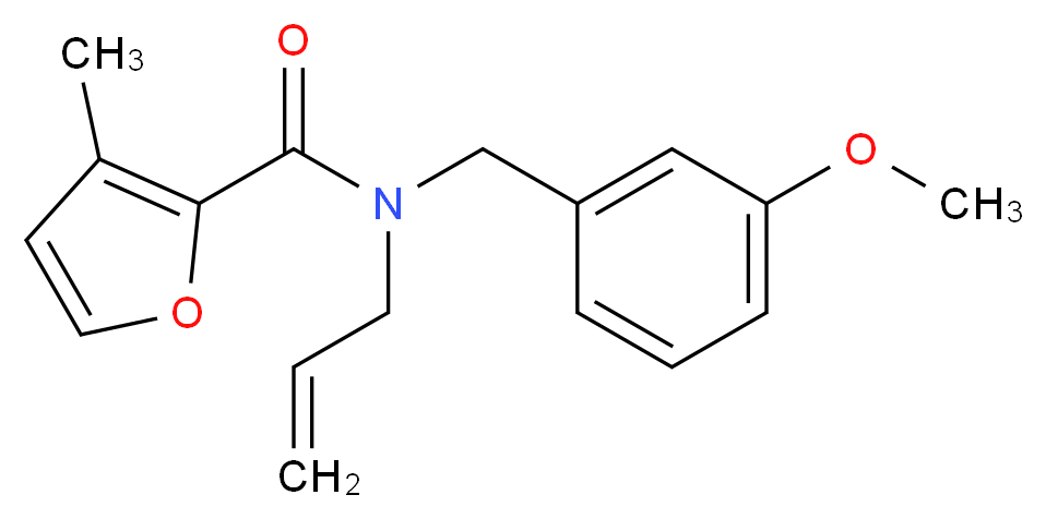 N-allyl-N-(3-methoxybenzyl)-3-methyl-2-furamide_Molecular_structure_CAS_)