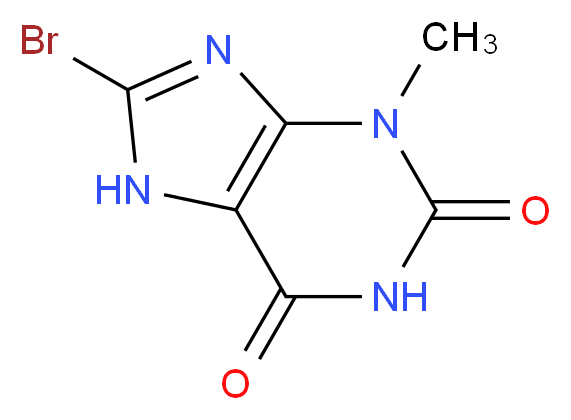 8-bromo-3-methyl-1H-purine-2,6(3H,7H)-dione_Molecular_structure_CAS_)