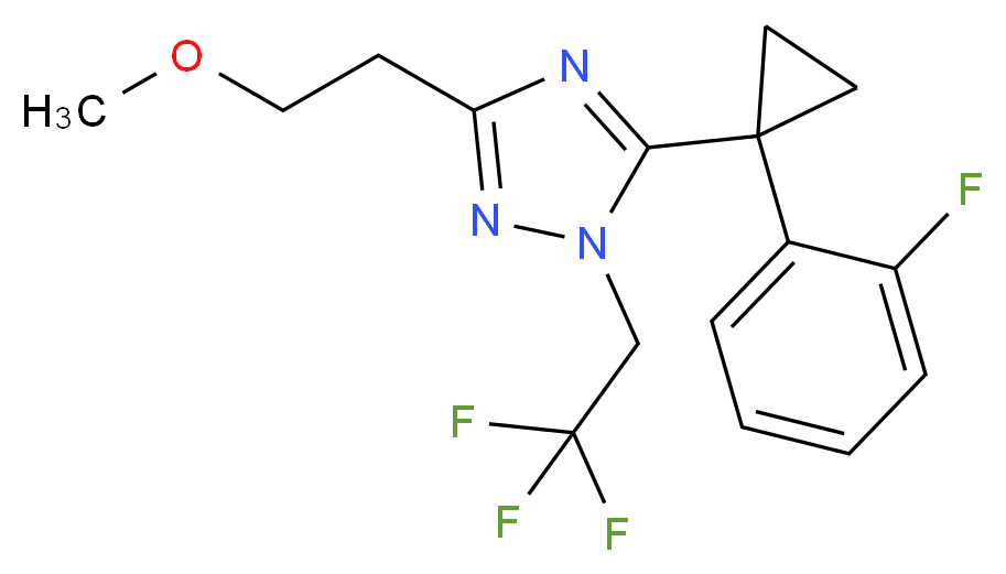 5-[1-(2-fluorophenyl)cyclopropyl]-3-(2-methoxyethyl)-1-(2,2,2-trifluoroethyl)-1H-1,2,4-triazole_Molecular_structure_CAS_)