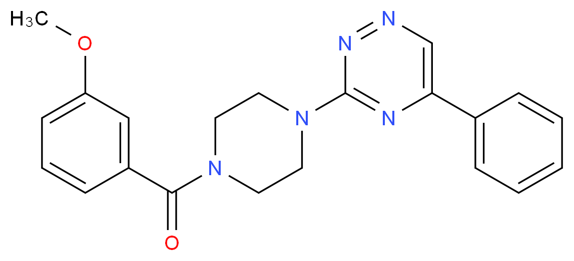 3-[4-(3-methoxybenzoyl)-1-piperazinyl]-5-phenyl-1,2,4-triazine_Molecular_structure_CAS_)