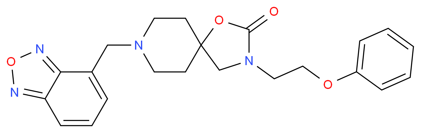 8-(2,1,3-benzoxadiazol-4-ylmethyl)-3-(2-phenoxyethyl)-1-oxa-3,8-diazaspiro[4.5]decan-2-one_Molecular_structure_CAS_)