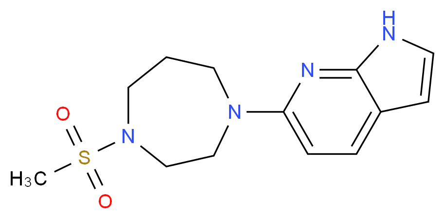 6-[4-(methylsulfonyl)-1,4-diazepan-1-yl]-1H-pyrrolo[2,3-b]pyridine_Molecular_structure_CAS_)
