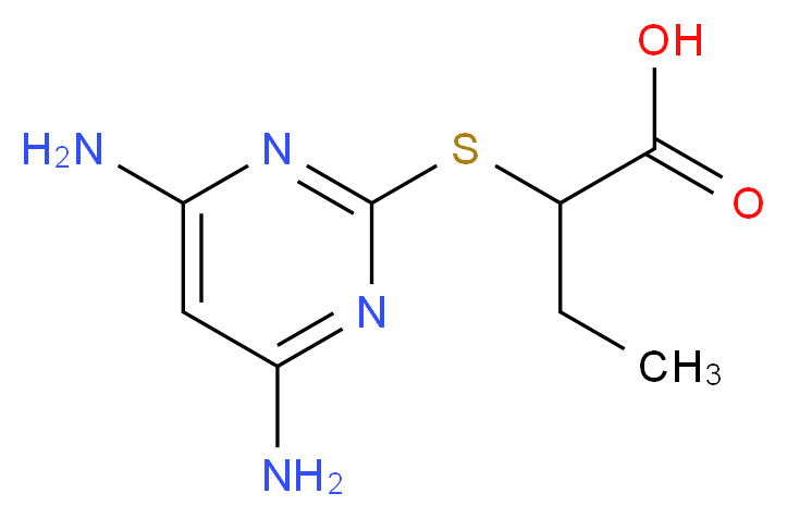 2-(4,6-Diamino-pyrimidin-2-ylsulfanyl)-butyric acid_Molecular_structure_CAS_436088-61-8)