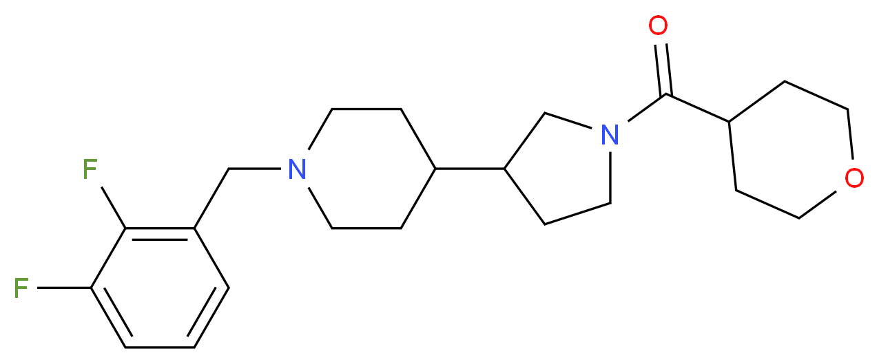 1-(2,3-difluorobenzyl)-4-[1-(tetrahydro-2H-pyran-4-ylcarbonyl)-3-pyrrolidinyl]piperidine_Molecular_structure_CAS_)
