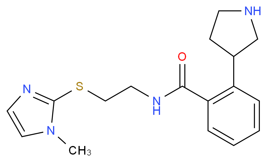 N-{2-[(1-methyl-1H-imidazol-2-yl)thio]ethyl}-2-(3-pyrrolidinyl)benzamide_Molecular_structure_CAS_)