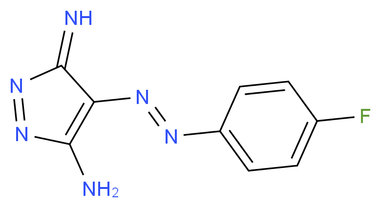 4-(4-FLUORO-PHENYLAZO)-5-IMINO-5H-PYRAZOL-3-YLAMINE_Molecular_structure_CAS_)
