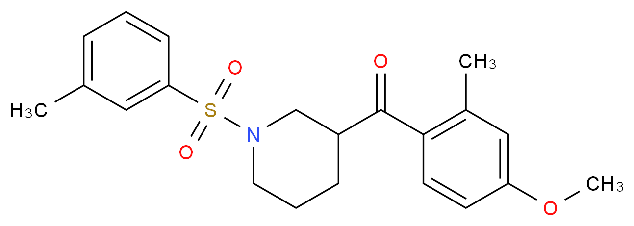 (4-methoxy-2-methylphenyl){1-[(3-methylphenyl)sulfonyl]-3-piperidinyl}methanone_Molecular_structure_CAS_)
